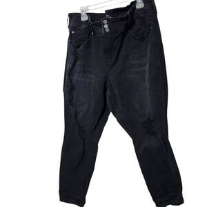Torrid Ankle Pants For Women Size 24 Black Distressed Jegging